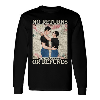 No Returns Or Refunds Custom Long Sleeve Shirt - Gift for Couples - Thegiftio UK