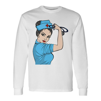 Nurse Strong Personalized Long Sleeve Shirt - Gift for Nurses - Thegiftio UK