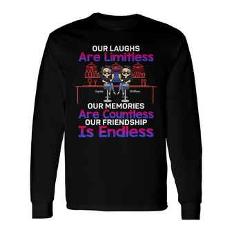Our Laughs Limitless Personalized Long Sleeve Shirt - Gift for Bestie - Thegiftio UK