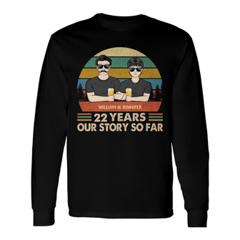 Our Story So Far Personalized Long Sleeve Shirt - Anniversary Gift - Thegiftio UK