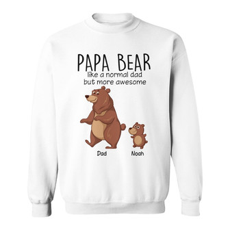 Papa Grandpa Bear And Kids Custom Sweatshirt - Gift for Dad - Thegiftio UK
