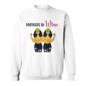 Partners In Wine Besties Custom Sweatshirt - Gift for Friends - Thegiftio UK