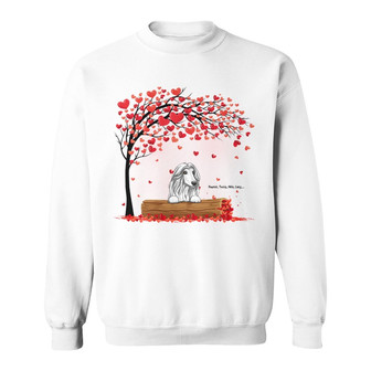 Peeking Dogs Under Heart Tree Custom Sweatshirt - Gift for Dogs - Thegiftio UK
