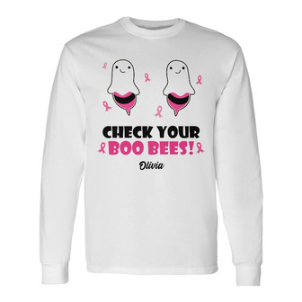 Personalized AWA Pink Boo Long Sleeve Shirt - Thegiftio UK
