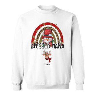 Personalized Blessed Grandma Nana Christmas Sweatshirt - Thegiftio UK