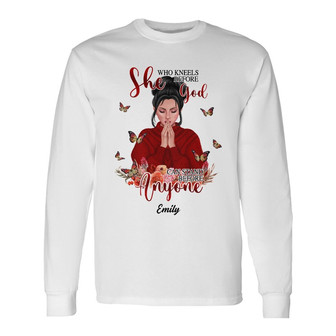 Personalized BWA Coffee Jesus Girl Long Sleeve Shirt - Thegiftio UK