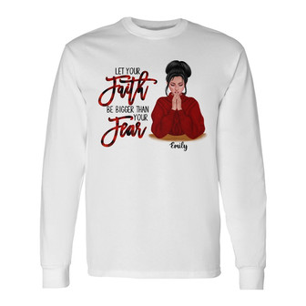 Personalized BWA Faith Over Fear Long Sleeve Shirt - Thegiftio UK