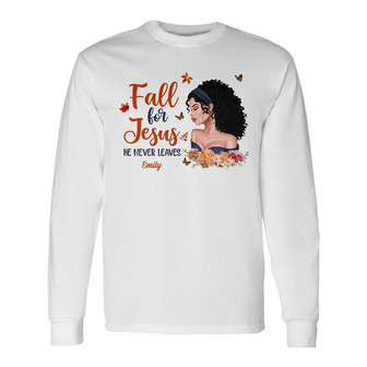 Personalized BWA Fall For Jesus Long Sleeve Shirt - Thegiftio UK