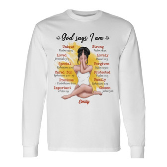 Personalized BWA God Says Long Sleeve Shirt - Thegiftio UK