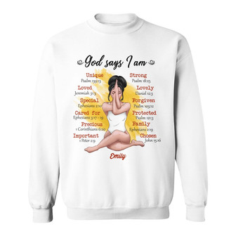 Personalized BWA God Says Sweatshirt - Thegiftio UK
