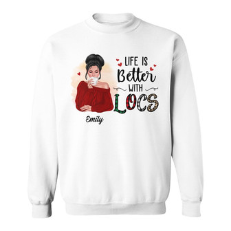 Personalized BWA Locs Girl Sweatshirt - Thegiftio UK