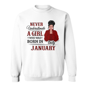 Personalized BWA Never Underestimate A Girl Sweatshirt - Thegiftio UK