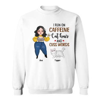 Personalized Cat Mom Coffee Sweatshirt - Thegiftio UK