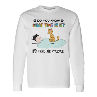 Personalized Cat Mom Dad Long Sleeve Shirt - Thegiftio UK