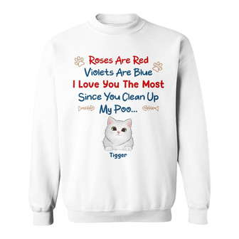 Personalized Cat Mom I Love You Sweatshirt - Thegiftio UK