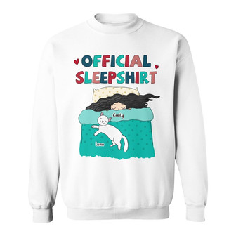Personalized Cat Sleepshirt Sweatshirt - Thegiftio UK