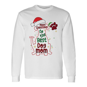 Personalized Christmas Dog Mom Long Sleeve Shirt - Thegiftio UK