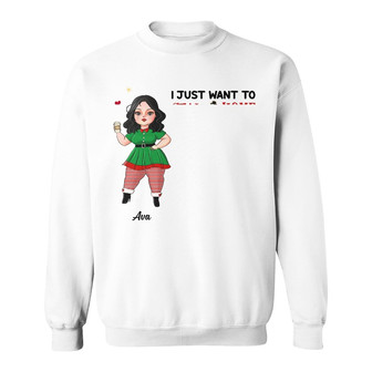 Personalized Christmas Girl Sweatshirt - Thegiftio UK