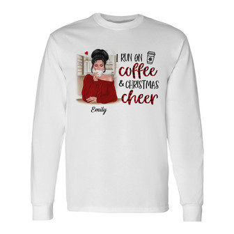 Personalized Coffee Christmas Long Sleeve Shirt - Thegiftio UK