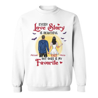 Personalized Couple Fall Halloween Sweatshirt - Thegiftio UK