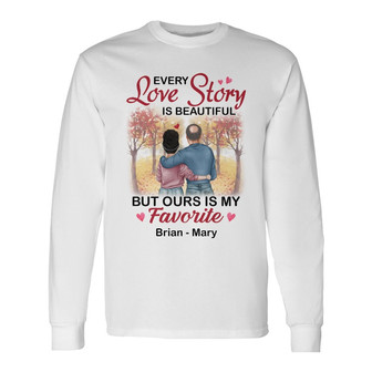 Personalized Couple Fall Long Sleeve Shirt - Thegiftio UK