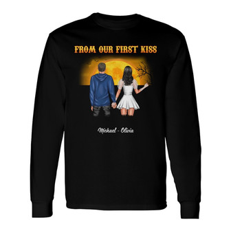 Personalized Couple Halloween Long Sleeve Shirt - Thegiftio UK