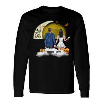 Personalized Couple Halloween Long Sleeve Shirt - Thegiftio UK