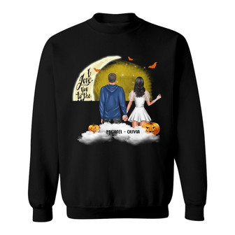 Personalized Couple Halloween Sweatshirt - Thegiftio UK