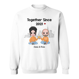 Personalized Couple Icon Sweatshirt - Thegiftio UK