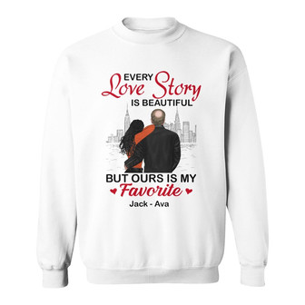 Personalized Couple Love Story Sweatshirt - Thegiftio UK