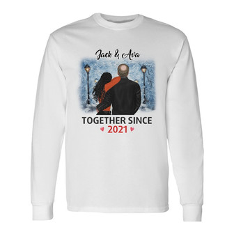 Personalized Couple Together Since Long Sleeve Shirt - Thegiftio UK