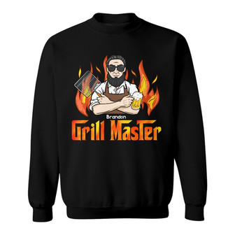 Personalized Dad BBQ Grill Sweatshirt - Thegiftio UK