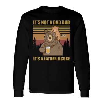 Personalized Dad Bear Long Sleeve Shirt - Thegiftio UK