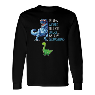 Personalized Dad Dinosaur Long Sleeve Shirt - Thegiftio UK