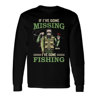 Personalized Dad Fishing Long Sleeve Shirt - Thegiftio UK