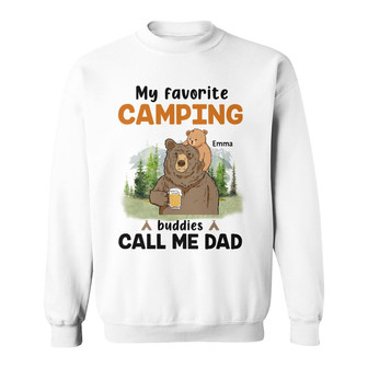 Personalized Dad Grandpa Bear Camping Sweatshirt - Thegiftio UK