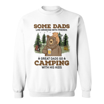 Personalized Dad Grandpa Bear Camping Sweatshirt - Thegiftio UK