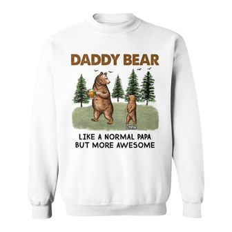 Personalized Dad Grandpa Bear Camping Sweatshirt - Thegiftio UK