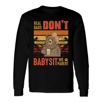 Personalized Dad Grandpa Bear Long Sleeve Shirt - Thegiftio UK