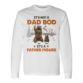 Personalized Dad Grandpa Bear Long Sleeve Shirt - Thegiftio UK