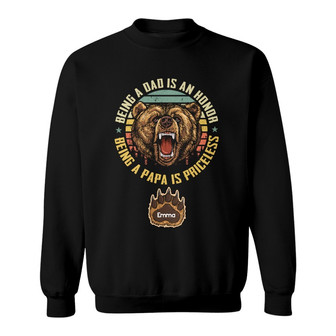 Personalized Dad Grandpa Bear Sweatshirt - Thegiftio UK