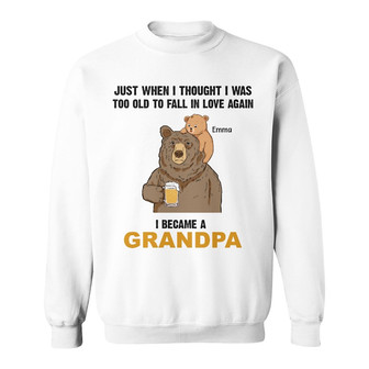 Personalized Dad Grandpa Bear Sweatshirt - Thegiftio UK