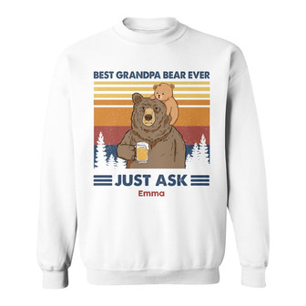 Personalized Dad Grandpa Bear Sweatshirt - Thegiftio UK