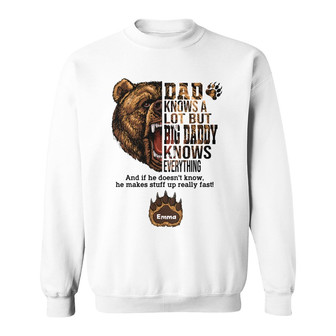Personalized Dad Grandpa Bear Sweatshirt - Thegiftio UK
