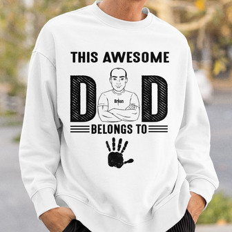 Personalized Dad Grandpa Belongs To Sweatshirt - Thegiftio UK