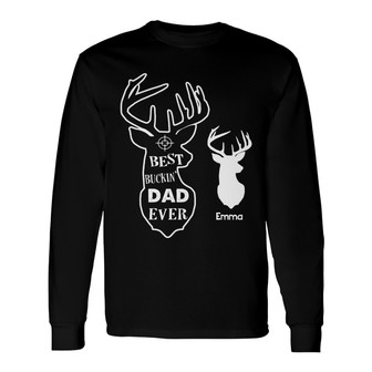 Personalized Dad Grandpa Deer Hunting Long Sleeve Shirt - Thegiftio UK