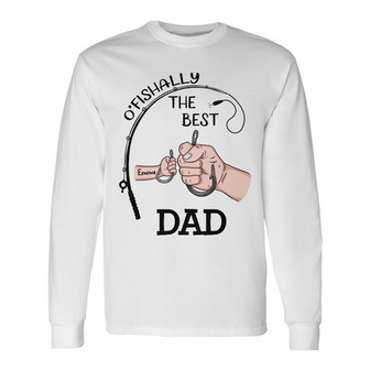 Personalized Dad Grandpa Fishing Long Sleeve Shirt - Thegiftio UK