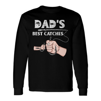 Personalized Dad Grandpa Fishing Long Sleeve Shirt - Thegiftio UK
