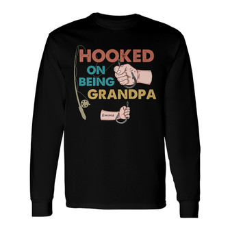 Personalized Dad Grandpa Fishing Long Sleeve Shirt - Thegiftio UK