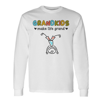 Personalized Dad Grandpa Life Grand Drawing Long Sleeve Shirt - Thegiftio UK
